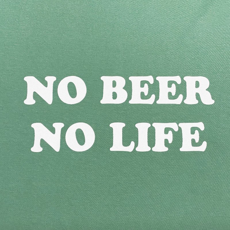 画像2: NO BEER NO LIFE Tシャツ (HAZY GREEN) (2)