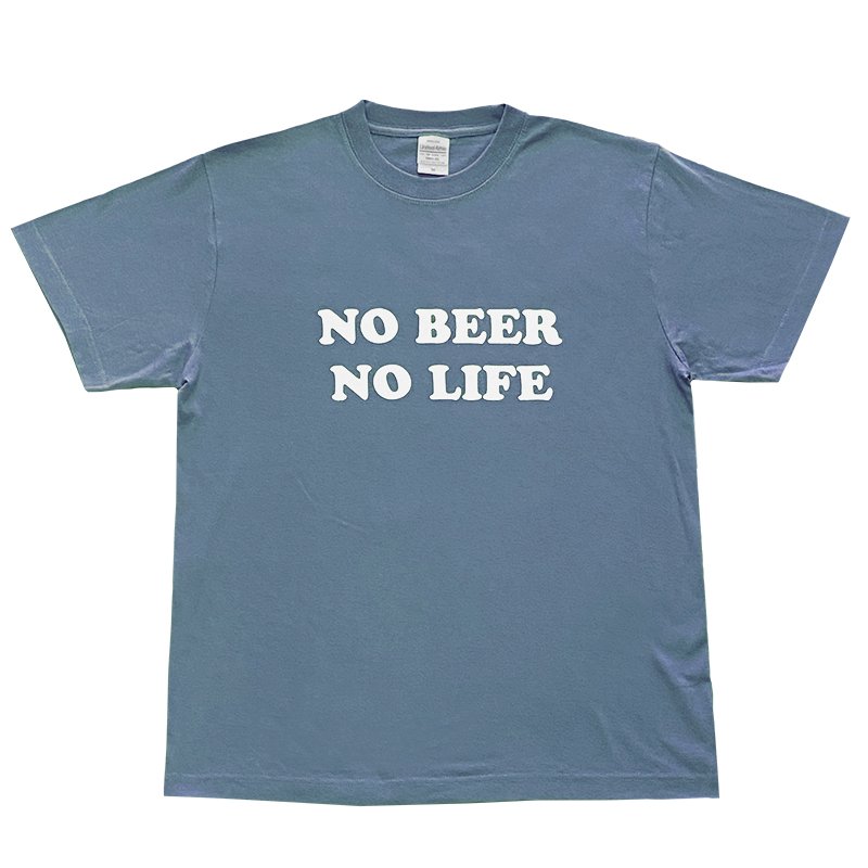 画像1: NO BEER NO LIFE Tシャツ (HAZY NAVY) (1)