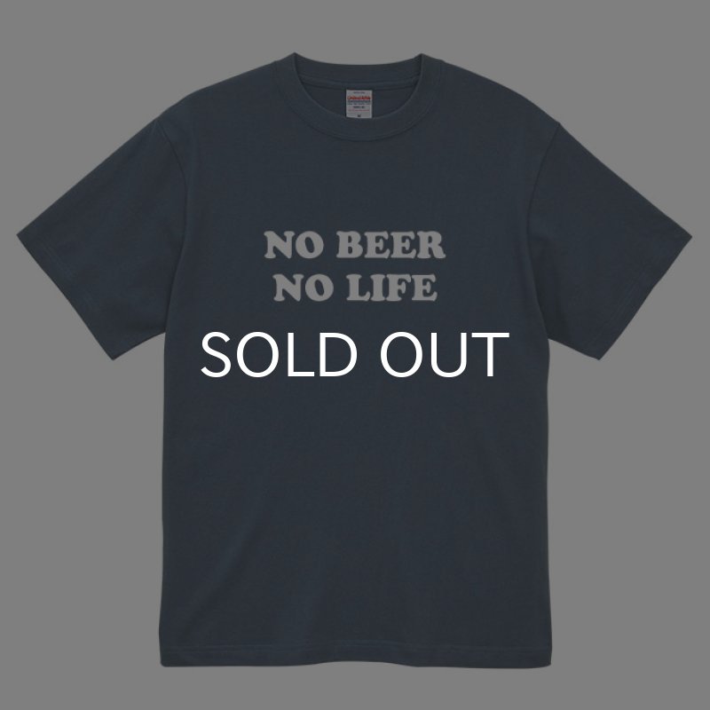 画像1: NO BEER NO LIFE Tシャツ (HAZY NAVY) (1)