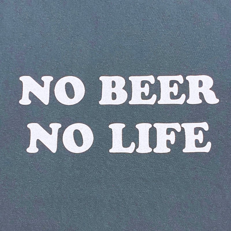 画像2: NO BEER NO LIFE Tシャツ (HAZY NAVY) (2)