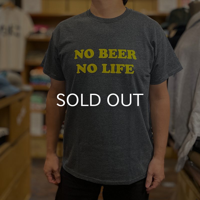画像3: NO BEER NO LIFE Tシャツ (DARK HEATHER/YELLOW) (3)