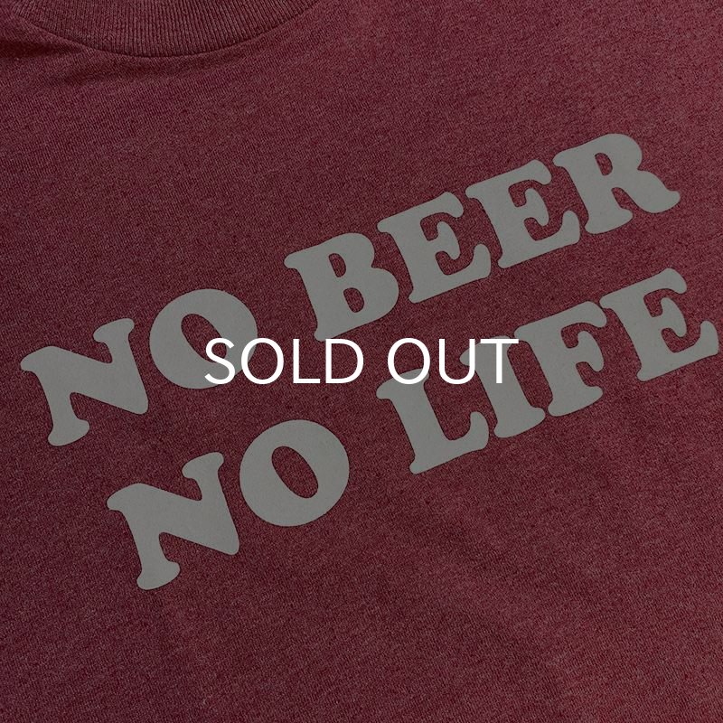 画像2: NO BEER NO LIFE Tシャツ (HEATHER CARDINAL) (2)