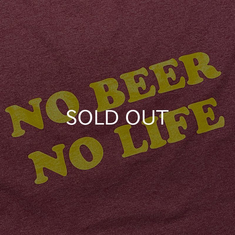 画像2: NO BEER NO LIFE Tシャツ (HEATHER CARDINAL/YELLOW) (2)