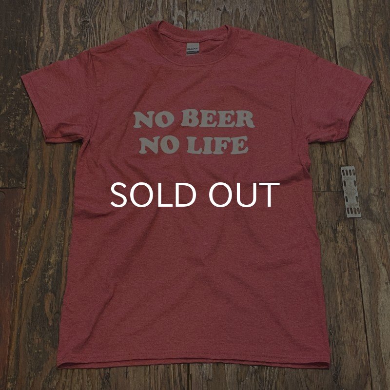 画像4: NO BEER NO LIFE Tシャツ (HEATHER CARDINAL) (4)