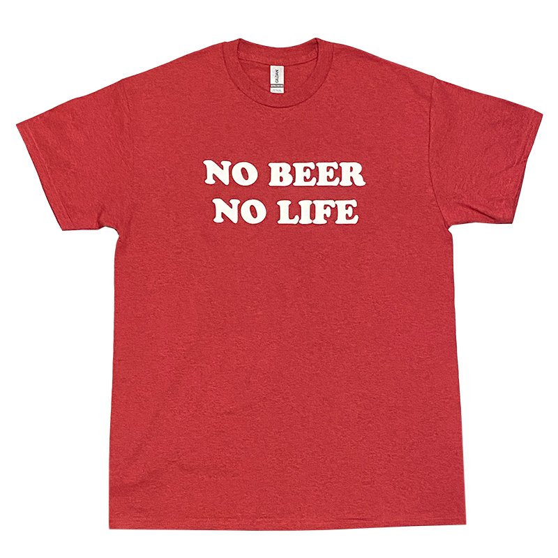 画像1: 【SALE】NO BEER NO LIFE Tシャツ (ANTIQUE CHERRY RED) (1)
