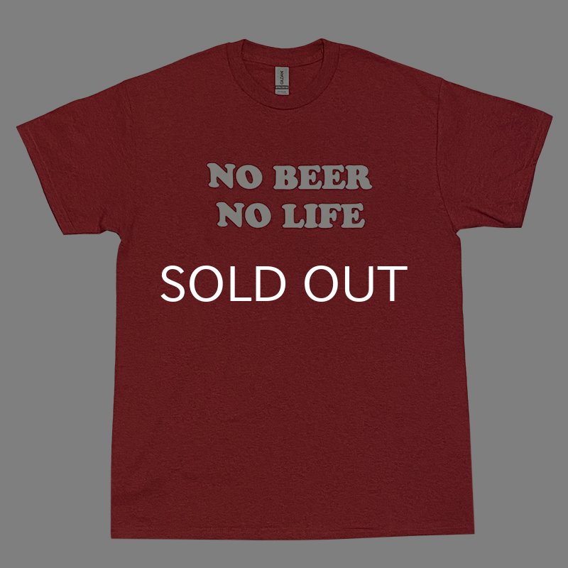 画像1: 【SALE】NO BEER NO LIFE Tシャツ (ANTIQUE CHERRY RED) (1)