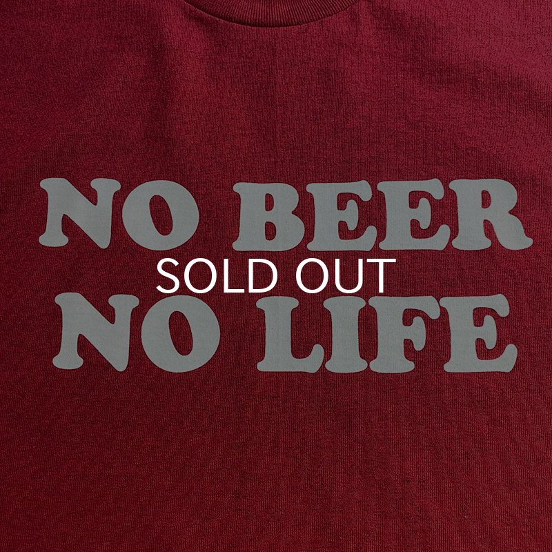 画像2: 【SALE】NO BEER NO LIFE Tシャツ (ANTIQUE CHERRY RED) (2)