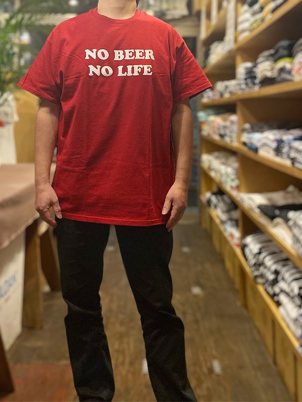画像4: 【SALE】NO BEER NO LIFE Tシャツ (ANTIQUE CHERRY RED) (4)