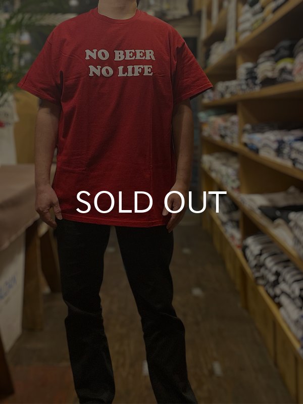 画像4: 【SALE】NO BEER NO LIFE Tシャツ (ANTIQUE CHERRY RED) (4)