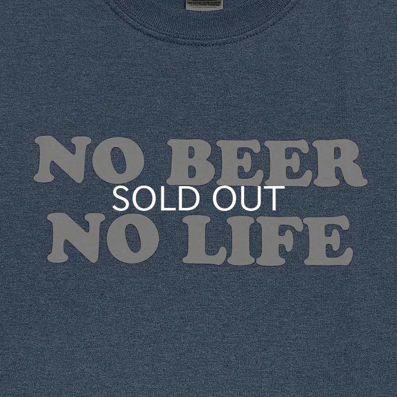 画像2: NO BEER NO LIFE Tシャツ (HEATHER INDIGO) (2)