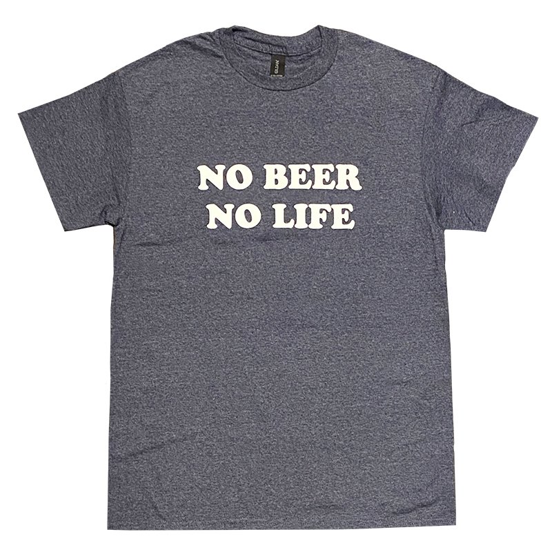 画像1: NO BEER NO LIFE Tシャツ (HEATHER NAVY) (1)