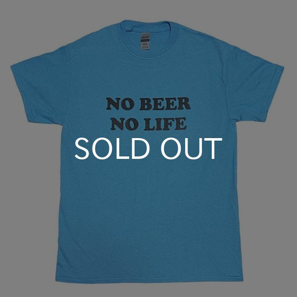 画像1: NO BEER NO LIFE Tシャツ (HEATHER SAPPHIRE) (1)