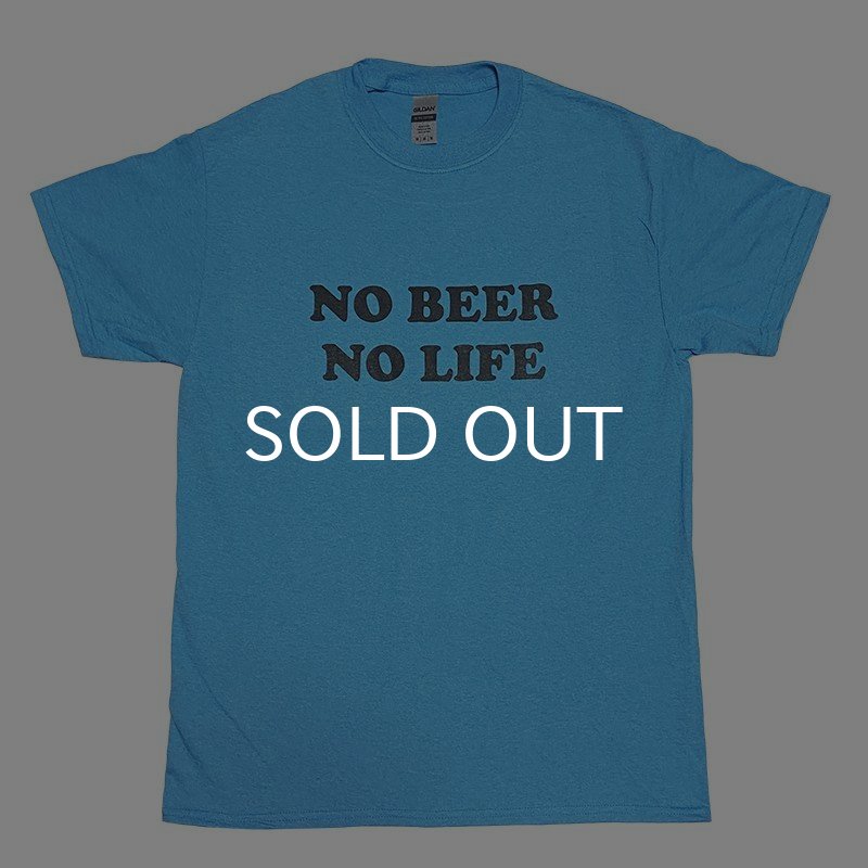 画像1: NO BEER NO LIFE Tシャツ (HEATHER SAPPHIRE) (1)