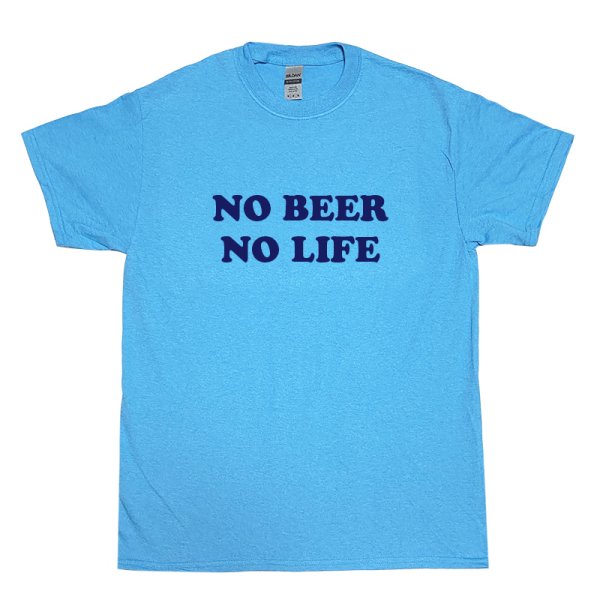 画像1: NO BEER NO LIFE Tシャツ (HEATHER SAPPHIRE/NAVY) (1)