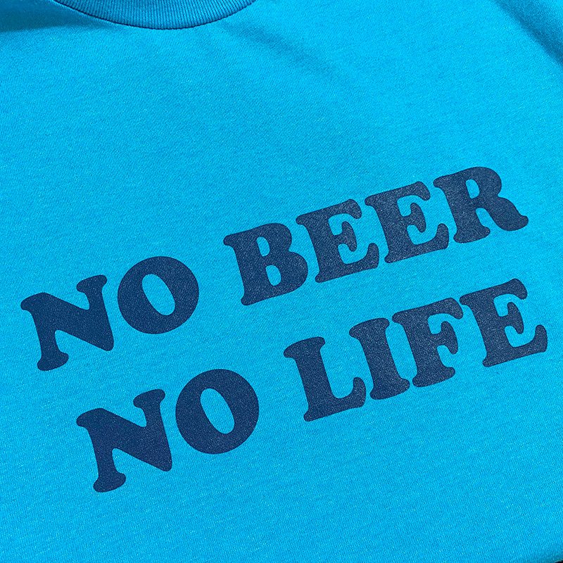 画像2: NO BEER NO LIFE Tシャツ (HEATHER SAPPHIRE/NAVY) (2)