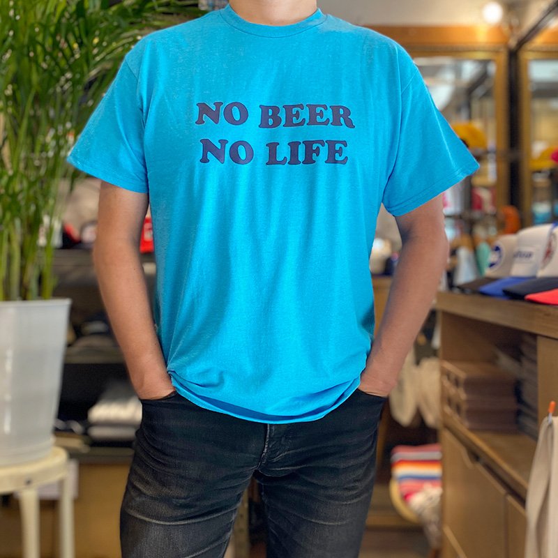 画像4: NO BEER NO LIFE Tシャツ (HEATHER SAPPHIRE/NAVY) (4)