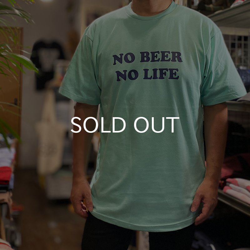 画像4: NO BEER NO LIFE Tシャツ (ICE GREEN/NAVY) (4)