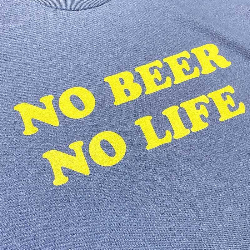 画像2: NO BEER NO LIFE Tシャツ (INDIGO/YELLOW) (2)