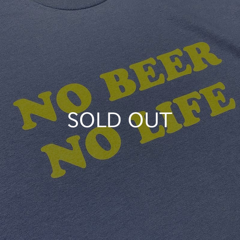 画像2: NO BEER NO LIFE Tシャツ (INDIGO/YELLOW) (2)