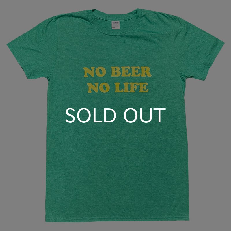 画像1: NO BEER NO LIFE Tシャツ (HEATHER IRISH/YELLOW) (1)