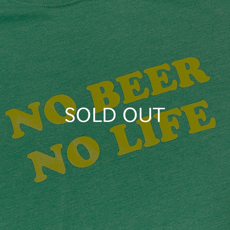画像2: NO BEER NO LIFE Tシャツ (HEATHER IRISH/YELLOW) (2)