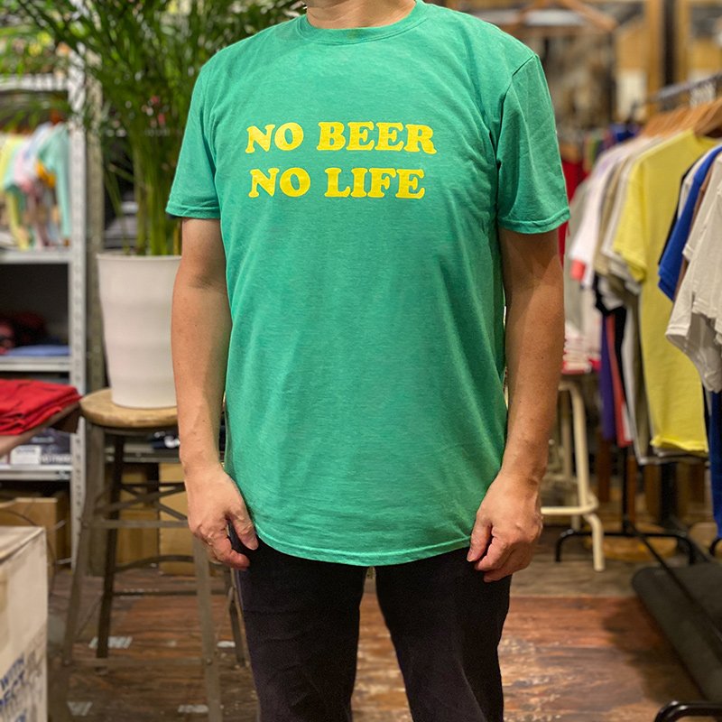 画像4: NO BEER NO LIFE Tシャツ (HEATHER IRISH/YELLOW) (4)