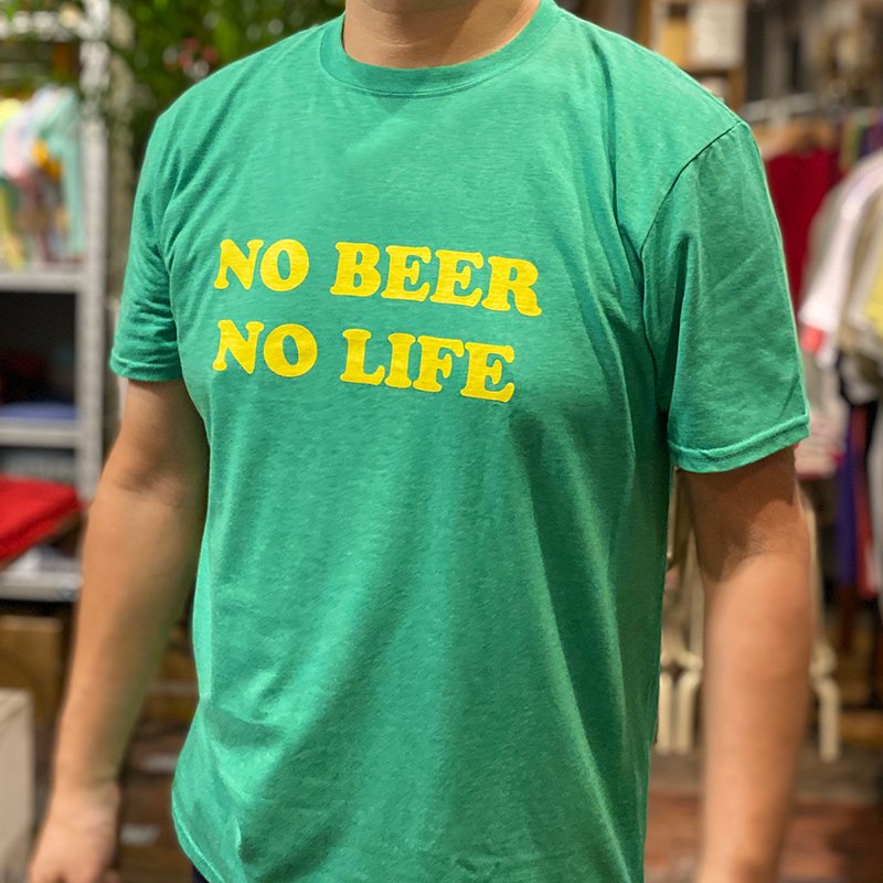 画像6: NO BEER NO LIFE Tシャツ (HEATHER IRISH/YELLOW) (6)