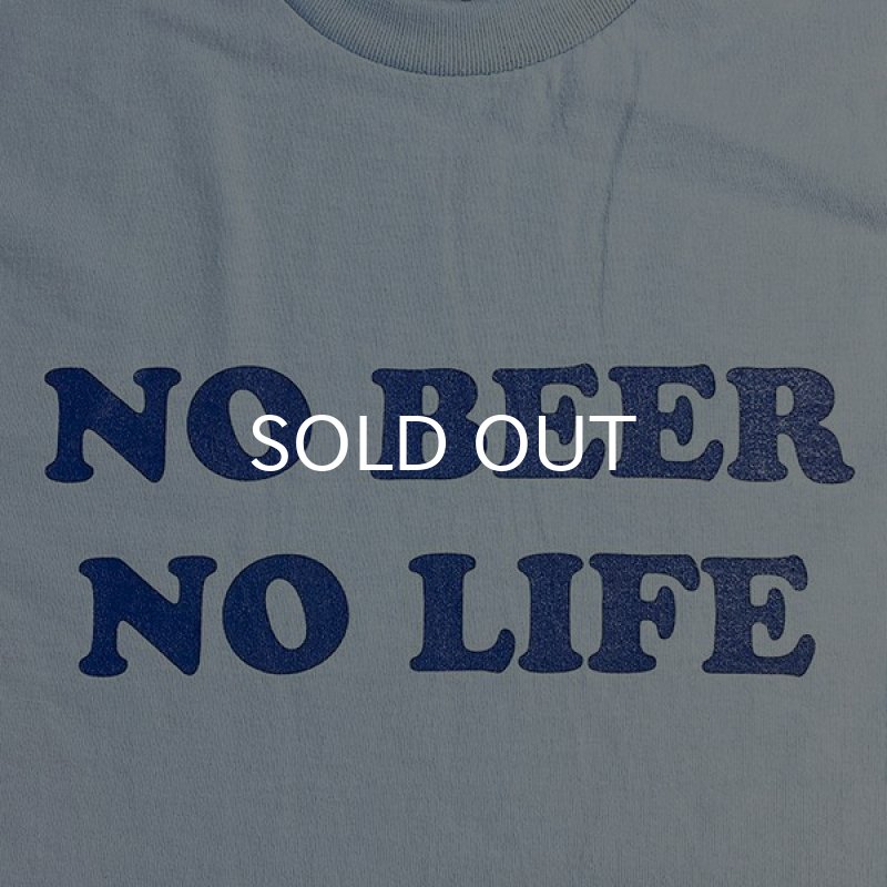 画像2: NO BEER NO LIFE Tシャツ (LIGHT BLUE/NAVY) (2)