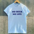 画像3: NO BEER NO LIFE Tシャツ (LIGHT BLUE/NAVY) (3)