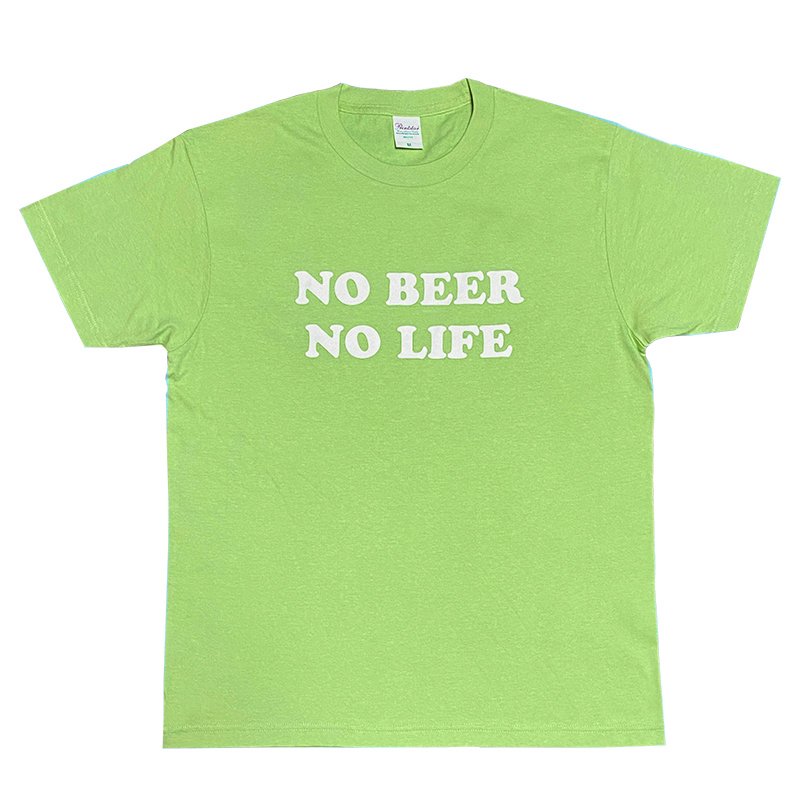 画像1: 【SALE】NO BEER NO LIFE Tシャツ (LIME) (1)
