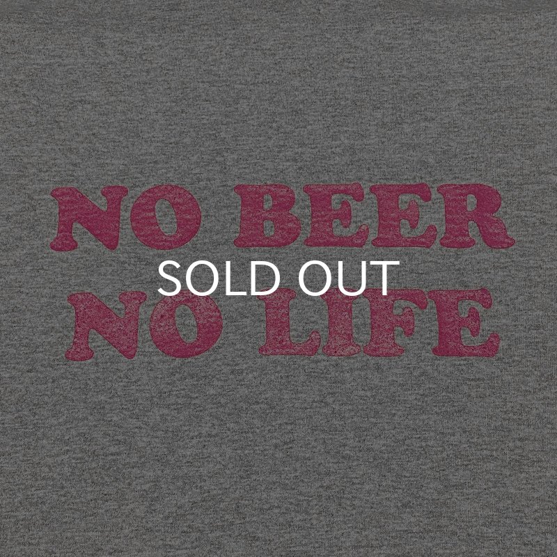 画像2: NO BEER NO LIFE ロングスリーブTシャツ (GREY/HOT PINK) (2)