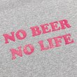 画像3: NO BEER NO LIFE ロングスリーブTシャツ (GREY/HOT PINK) (3)