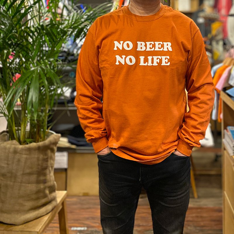 画像3: NO BEER NO LIFE ロングスリーブTシャツ (TEXAS ORANGE) (3)