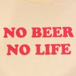 画像4: 【SALE】NO BEER NO LIFE Tシャツ (LIGHT YELLOW/RED) (4)