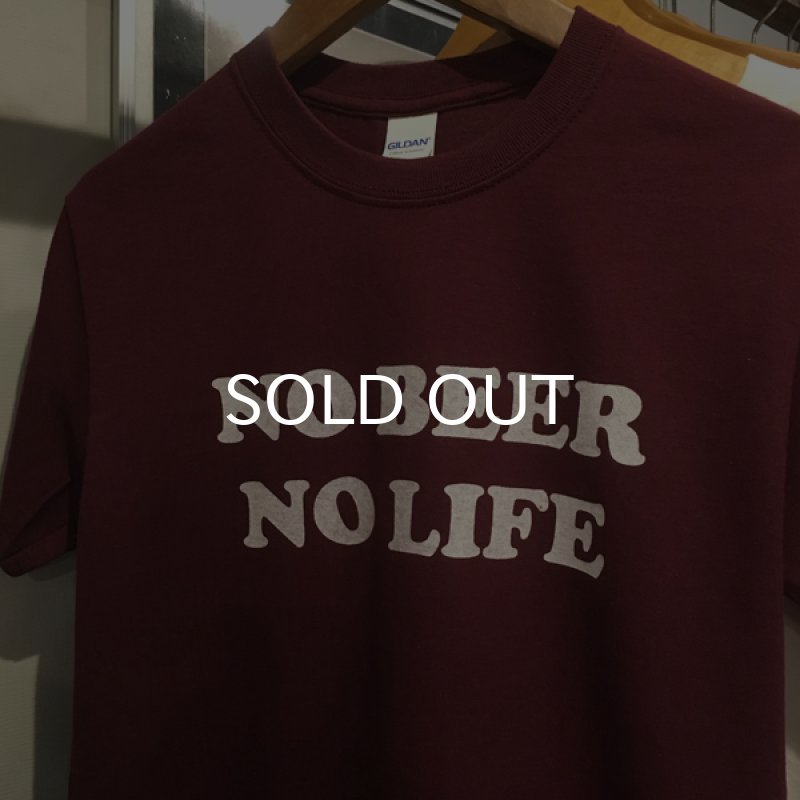 画像2: NO BEER NO LIFE Tシャツ (MAROON/WHITE) (2)