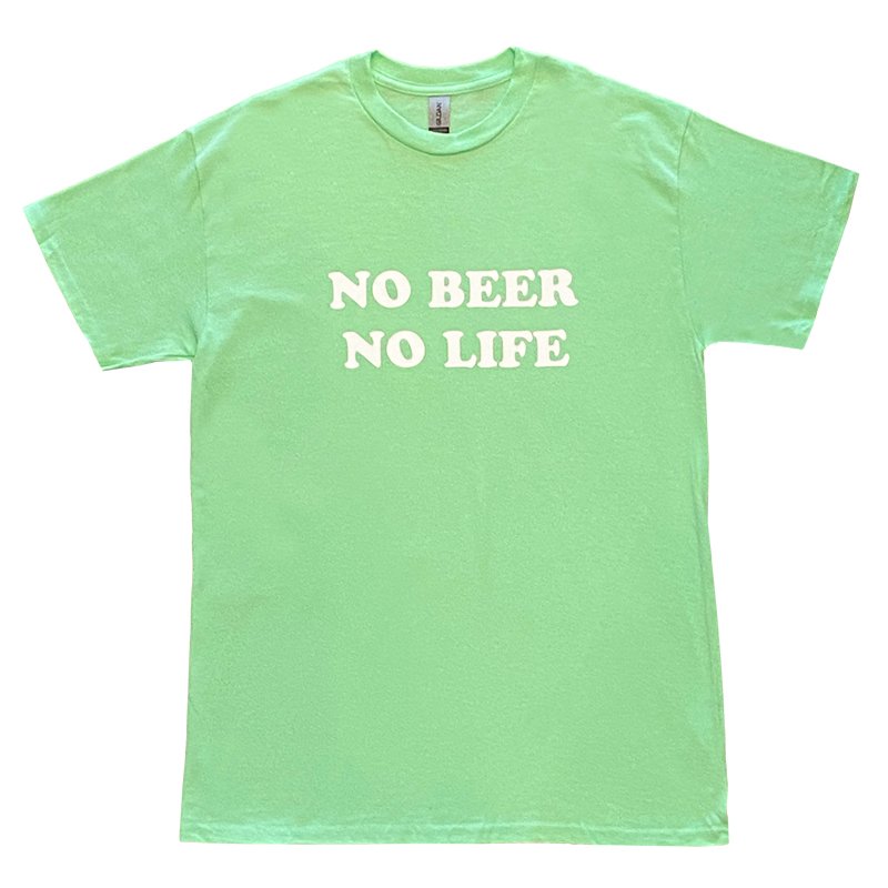 画像1: NO BEER NO LIFE Tシャツ (MINT GREEN) (1)