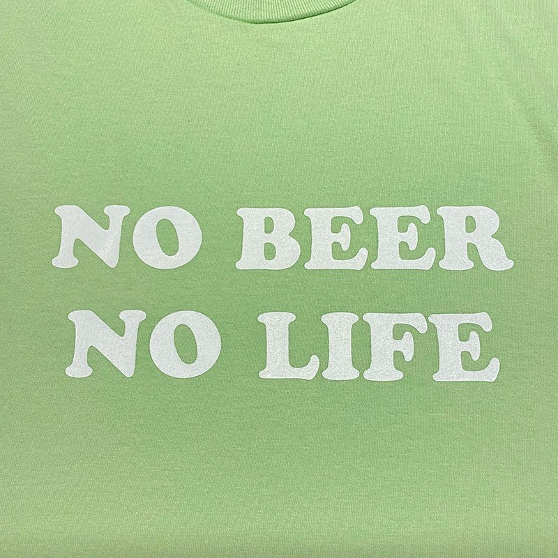 画像2: NO BEER NO LIFE Tシャツ (MINT GREEN) (2)