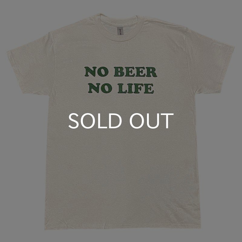 画像1: NO BEER NO LIFE Tシャツ (NATURAL/BRITISH GREEN) (1)