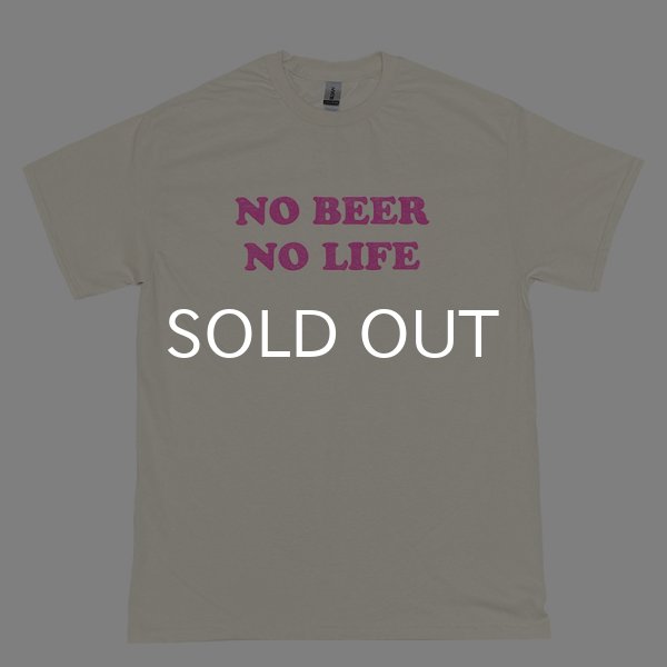 画像1: NO BEER NO LIFE Tシャツ (NATURAL/PINK) (1)