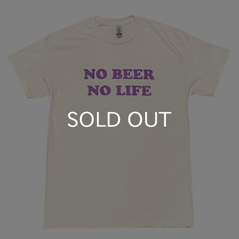 画像1: 【SALE】NO BEER NO LIFE Tシャツ (NATURAL/ROSE VIOLET) (1)