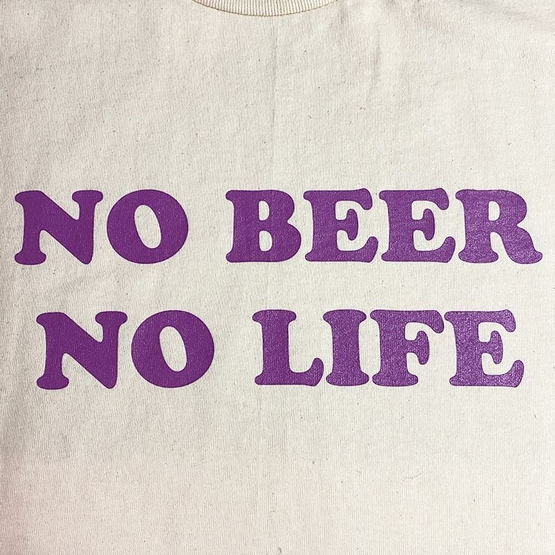 画像3: 【SALE】NO BEER NO LIFE Tシャツ (NATURAL/ROSE VIOLET) (3)