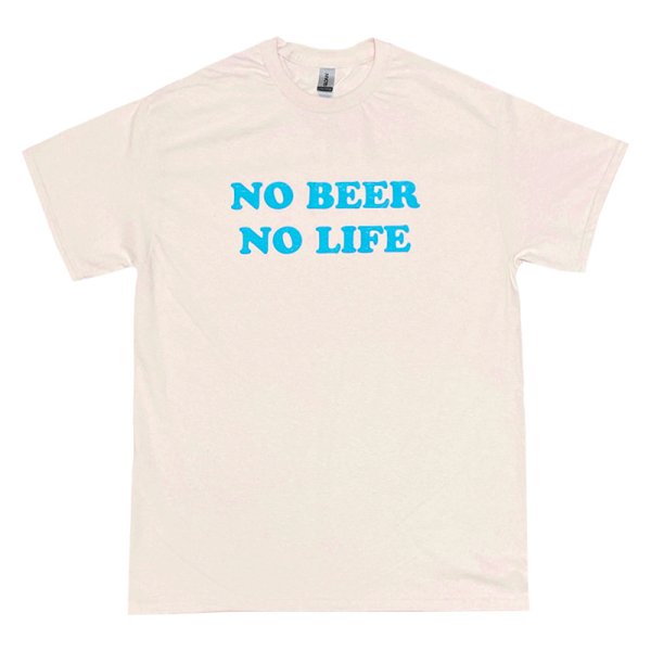 画像1: NO BEER NO LIFE Tシャツ (NATURAL/SAX) (1)