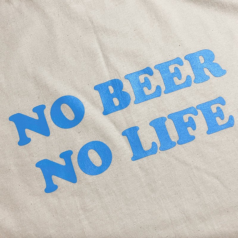 画像2: NO BEER NO LIFE Tシャツ (NATURAL/SAX) (2)