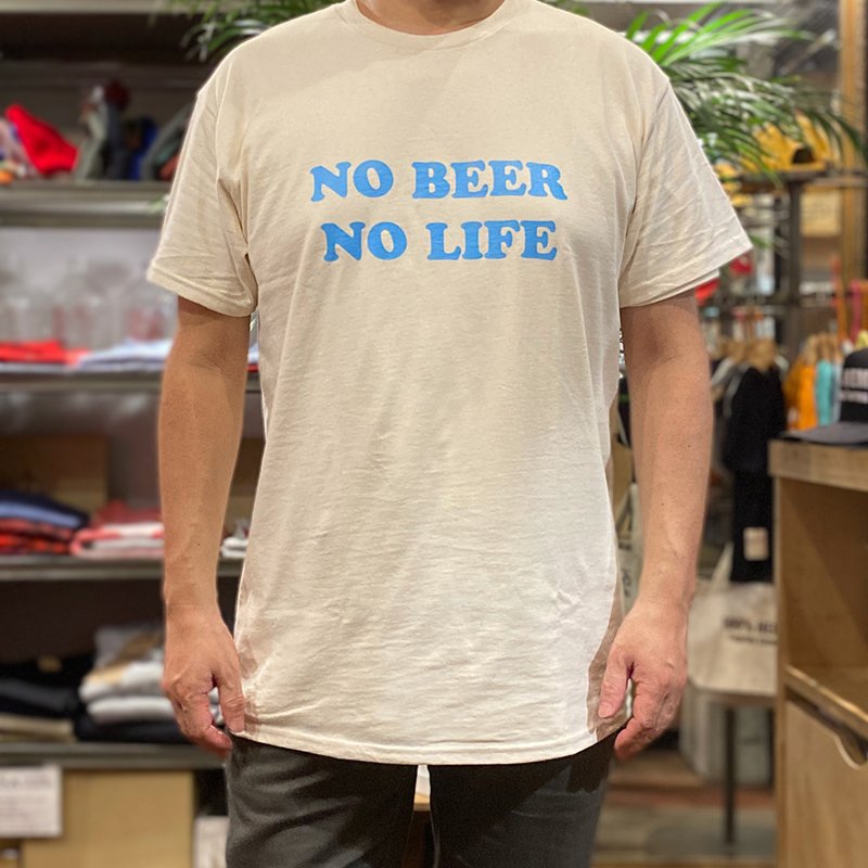 画像4: NO BEER NO LIFE Tシャツ (NATURAL/SAX) (4)