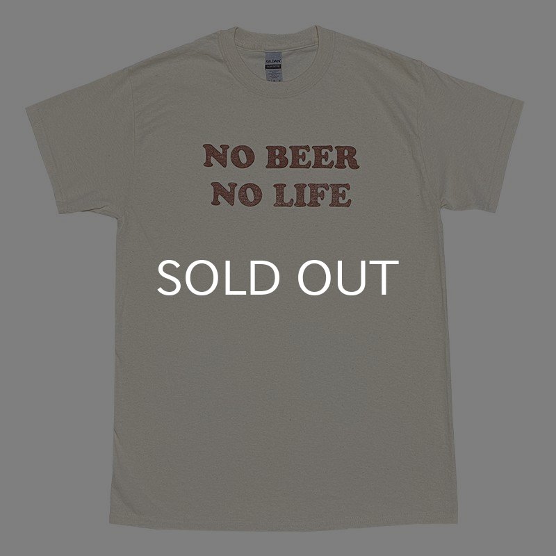 画像1: NO BEER NO LIFE Tシャツ (NATURAL/BROWN) (1)