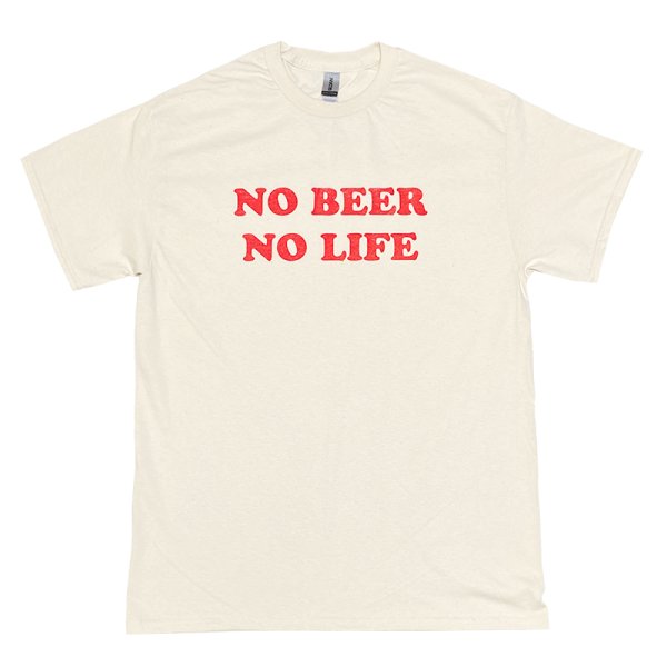 画像1: NO BEER NO LIFE Tシャツ (NATURAL/RED) (1)