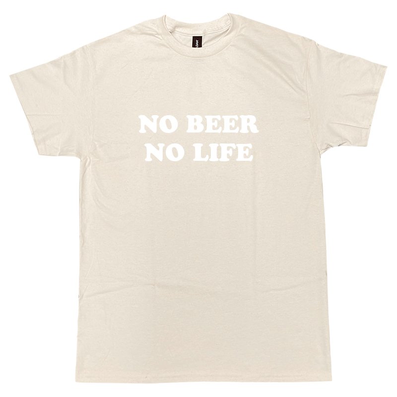 画像1: NO BEER NO LIFE Tシャツ (NATURAL/WHITE) (1)