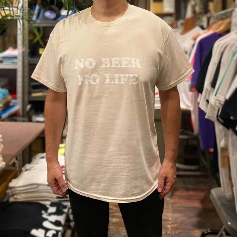 画像2: NO BEER NO LIFE Tシャツ (NATURAL/WHITE) (2)