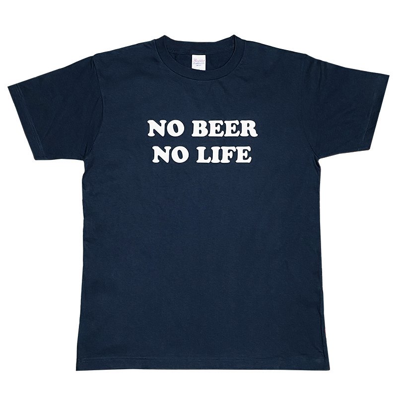 画像1: NO BEER NO LIFE Tシャツ (NAVY) (1)