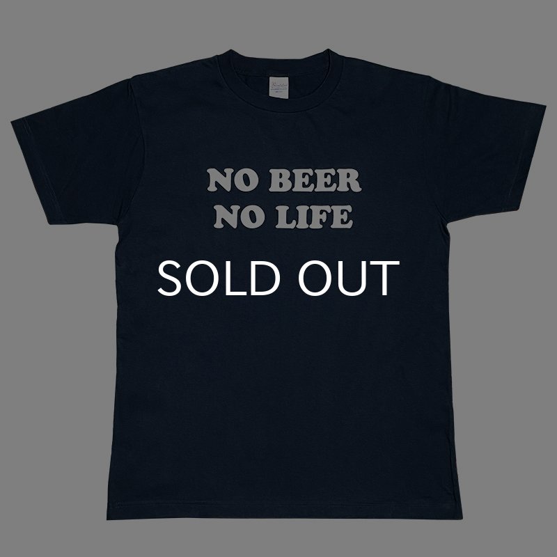 画像1: NO BEER NO LIFE Tシャツ (NAVY) (1)